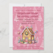 Gingerbrot House Decorating Contest Einladung (Vorderseite)
