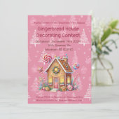 Gingerbrot House Decorating Contest Einladung (Stehend Vorderseite)
