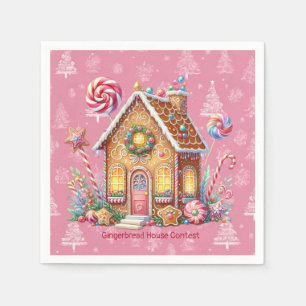 Gingerbrot House Decorating Contest Serviette