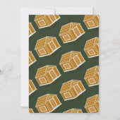 Gingerbrot House Decoration Party Grün einladen Einladung (Rückseite)