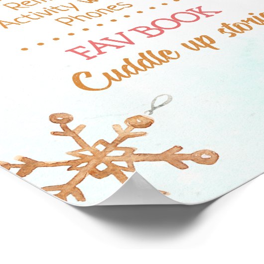 Gingerbrot House First Birthday Milestone Board Poster (Ecke)