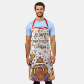Gingerbrot House & Gingerbread Man Hearts Schürze (Getragen)
