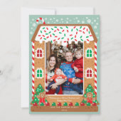 Gingerbrot House Holiday Family Foto (Vorderseite)