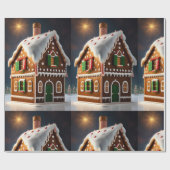 Gingerbrot House Holiday Geschenkpapier (Flach)