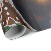 Gingerbrot House Holiday Geschenkpapier (Rolleneckpunkt)