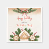 Gingerbrot House Holiday Party Serviette (Vorderseite)