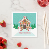 Gingerbrot House Holiday Weihnachten Party Serviette (Beispiel)