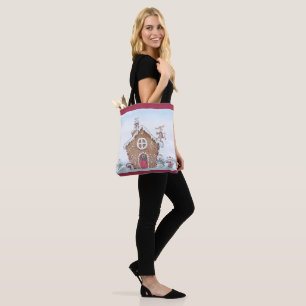 Gingerbrot House Ice Skaten Tiere Custom Tasche