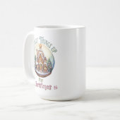 Gingerbrot House in Snow Globe Weihnachtsfeiertag Kaffeetasse (Vorderseite Links)