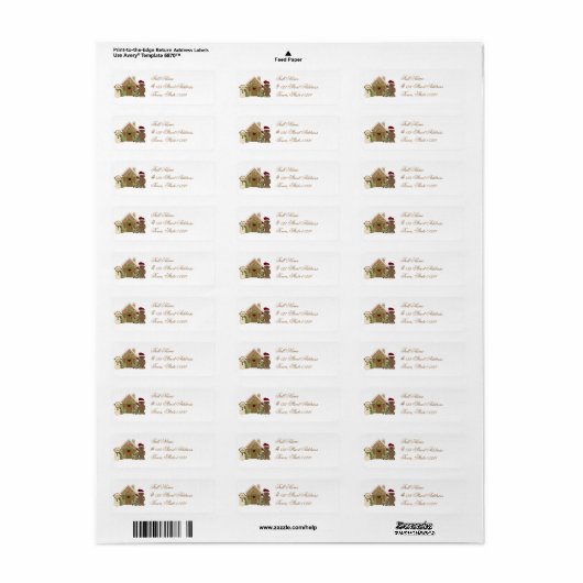Gingerbrot House Mailing Labels (Vorne)