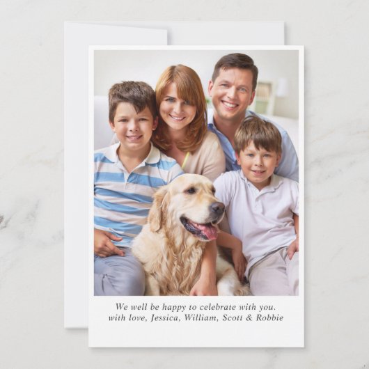 Gingerbrot House, Man Holiday Cookie Exchange Einladung (Rückseite)