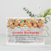 Gingerbrot House, Man Holiday Cookie Exchange Einladung (Stehend Vorderseite)