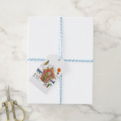 Gingerbrot House mit Santa Elves Farbenfroh Geschenkanhänger (Mit Garn)