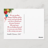 Gingerbrot House mit Süßspeisen Postkarte (Rückseite)