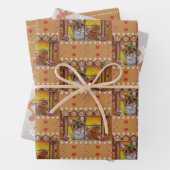 Gingerbrot House Mouse & Cookie Wasserfarbe Kunst Geschenkpapier Set (Beispiel)