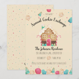 Gingerbrot House Niedlich Holiday Cookie Exchange Einladung