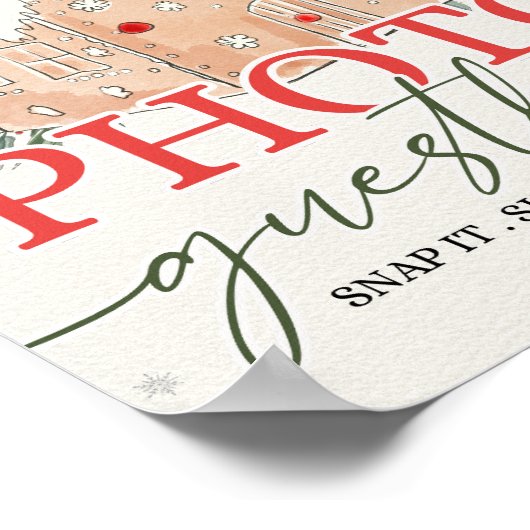 Gingerbrot House Nutcracker Gästekennzeichen Poster (Ecke)