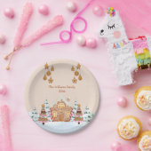 Gingerbrot House Party Brown Pappteller (Party)