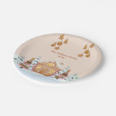 Gingerbrot House Party Brown Pappteller (Schrägansicht)