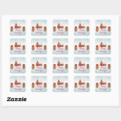 Gingerbrot House Party Square Stickers (Blatt)