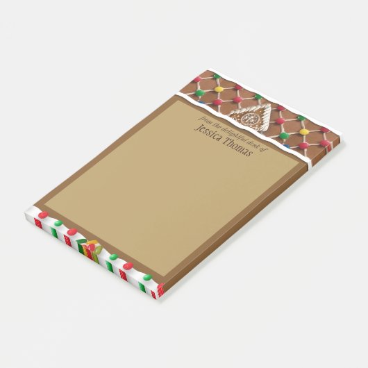 Gingerbrot House Personalisiert Post-it Klebezettel (angewinkelt)