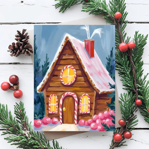 Gingerbrot House Pink Weihnachten