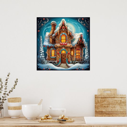 Gingerbrot House Poster (Küche)