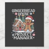 Gingerbrot House Project Manager Funny Christmas Weinetikett (Einzelnes Label)