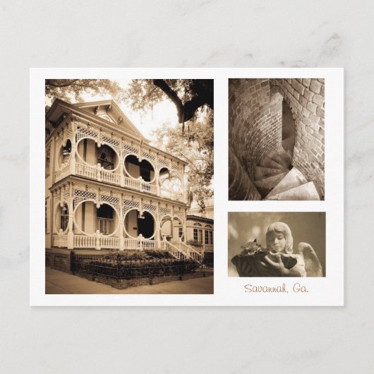 Gingerbrot House - Savannah, GA Postkarte (Vorderseite)