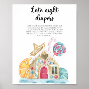 Gingerbrot House - Späte Nacht Windeln Spiel Poster