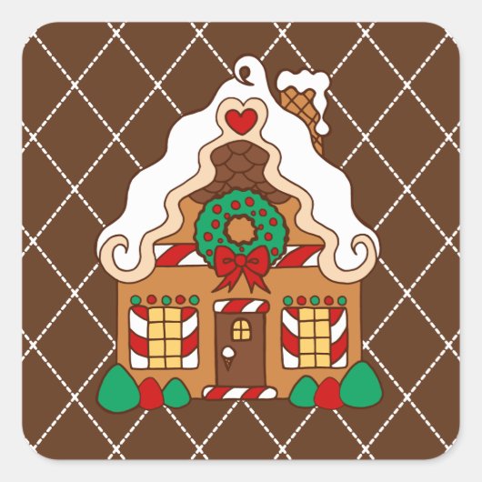 Gingerbrot House Stickers (Vorderseite)