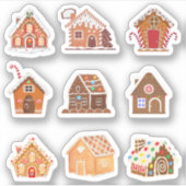 Gingerbrot House Stickers Aufkleber (Vorderseite)