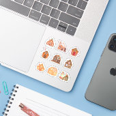 Gingerbrot House Stickers Aufkleber (Laptop mit iPhone)
