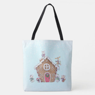 Gingerbrot House Winter Ice Skaten Animal Custom Tasche