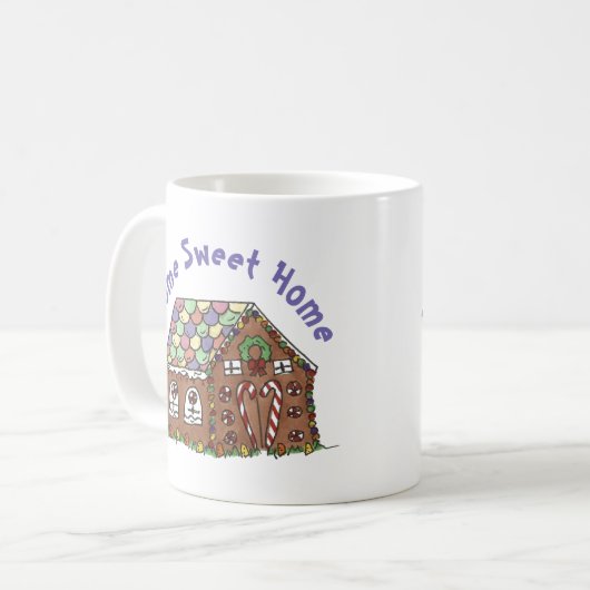 Gingerbrot House Zuhause Sweet Zuhause Weihnachten Kaffeetasse (Vorderseite Links)