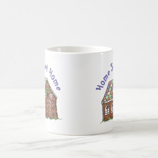 Gingerbrot House Zuhause Sweet Zuhause Weihnachten Kaffeetasse (Mittel)