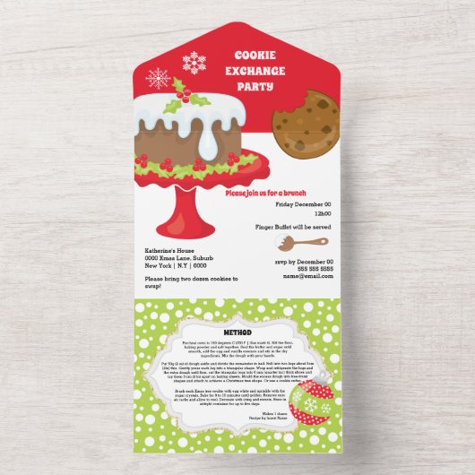 Gingerbrot Junge Weihnachts Pudding Cookie Rezept All In One Einladung (Innen Boden)