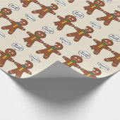 Gingerbrot Keks Weihnachtsfest Geschenkpapier (Ecke)