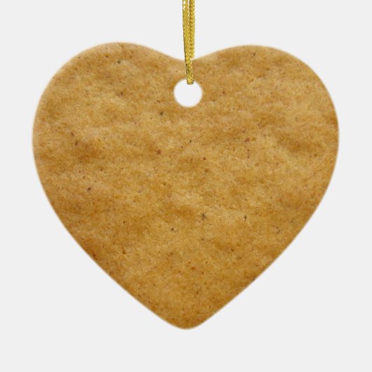 Gingerbrot-Kekse-Herzform - Zimt Keramikornament (Vorne)
