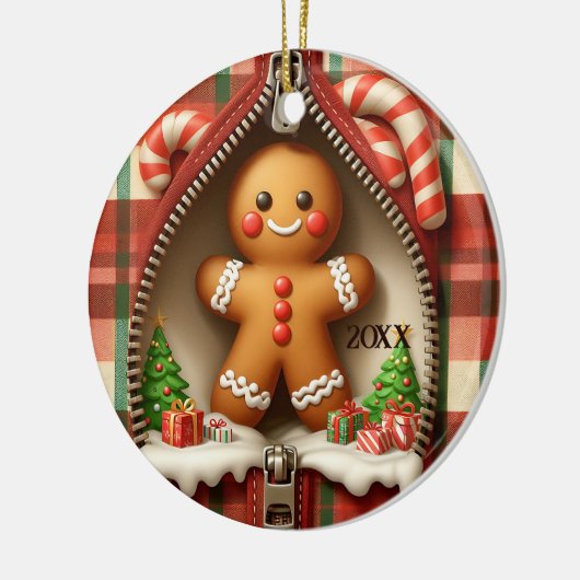 Gingerbrot Keramik Ornament (Links)