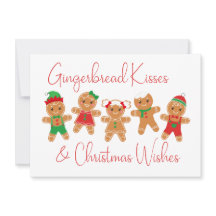 Gingerbrot Kisses & Christmas Wishings Card