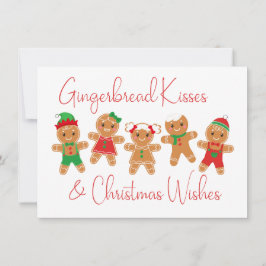Gingerbrot Kisses & Christmas Wishings Card