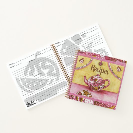Gingerbrot Kitchen Rezept Notebook Notizblock (Innenseite)