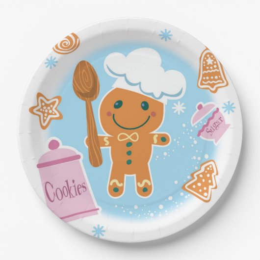 Gingerbrot Koch Paper Teller (Vorderseite)