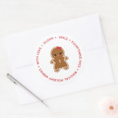 Gingerbrot Mädchen CHRISTMAS Cookie Swap Geschenk  Runder Aufkleber (Umschlag)