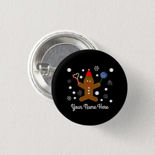 Gingerbrot Man #2 Button (Vorne & Hinten)