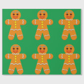 Gingerbrot Man 2 Wrapping Paper Geschenkpapier (Flach)