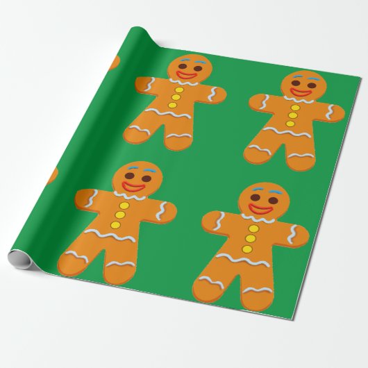 Gingerbrot Man 2 Wrapping Paper Geschenkpapier (Ungerollt)