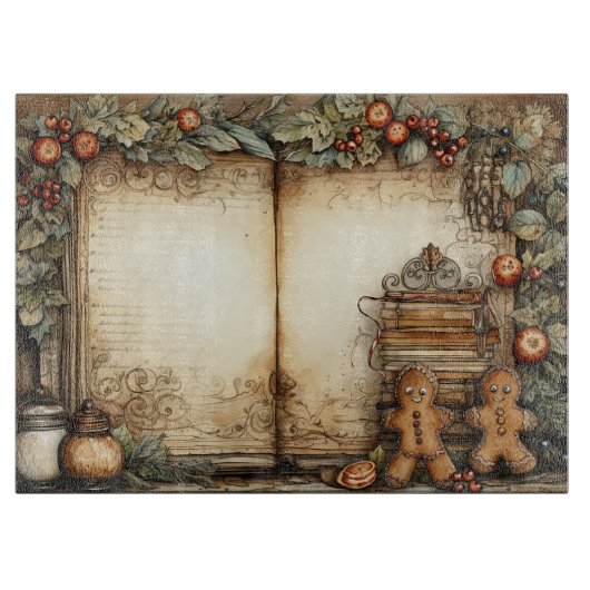 Gingerbrot Man #4 Kitchen Cutting Board Schneidebrett (Vorderseite)