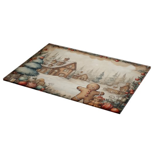 Gingerbrot Man #9 Küchenschneidebrett Schneidebrett (Ecke)